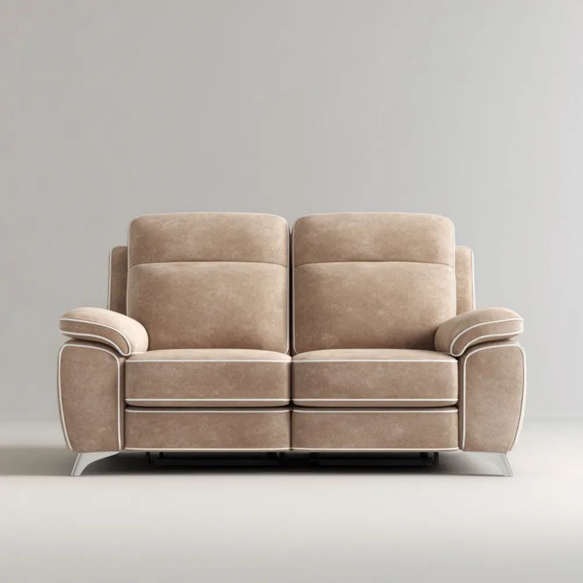 Dwuosobowa sofa z funkcją relaks z mikrofibry taupe 170 × 95 × 102 cm